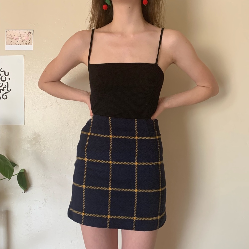 grid mini skirt!!!!!!!! SOLD